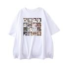 Camiseta Masculina Casual de Algodão com Estampa Engraçada de Gato - Tamanhos Grandes