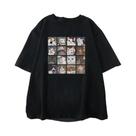 Camiseta Masculina Casual de Algodão com Estampa Engraçada de Gato - Tamanhos Grandes