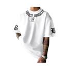 Camiseta Masculina Casual Esportiva Respirável Com Estampa 3D De Letras, Verão 2025
