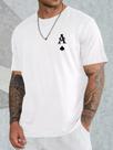 Camiseta Masculina Casual Estampa As De Espadas Moda Estilo