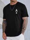 Camiseta Masculina Casual Estampa As De Espadas Moda Estilo