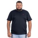 Camiseta Masculina Casual Plus Size Preto Algodão Camiseta Masculina Casual Plus Size Preto Algodão