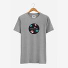Camiseta Masculina Cinza Circle Raccon