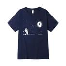Camiseta Masculina Com Estampa De Astronauta, Mistura De Algodão De Alta Qualidade, Gola Redonda, Camiseta Masculina Com Estampa De Astronauta, Mistura De Algodão De Alta Qualidade, Gola Redonda,