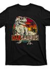 Camiseta Masculina Dadsaurus T-Rex Dinossauro 100% Algodão