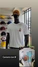 Camiseta masculina de algodão branca