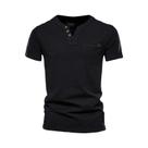 Camiseta Masculina De Algodão Com Decote Em V Verão 2021 Cor Sólida Casual Clássica Roupas Camiseta Masculina De Algodão Com Decote Em V Verão 2021 Cor Sólida Casual Clássica Roupas