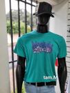 Camiseta masculina de algodão verde água
