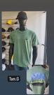 Camiseta masculina de algodão verde