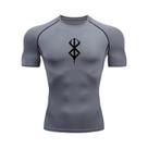 Camiseta Masculina de Compressão com Estampa - Secagem Rápida, Manga Curta Camiseta Masculina de Compressão com Estampa - Secagem Rápida, Manga Curta