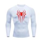 Camiseta Masculina De Compressão De Manga Longa Com Estampa De Aranha De Secagem Rápida Para Treino