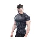 Camiseta Masculina De Compressão De Secagem Rápida Para Academia, Fitness, Musculação E Corrida - Camiseta Masculina De Compressão De Secagem Rápida Para Academia, Fitness, Musculação E Corrida -