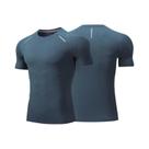 Camiseta Masculina De Corrida Fina De Seda Gelada Manga Curta Dry Fit Para Academia Fitness Treino