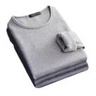 Camiseta Masculina de Inverno - Manga Longa, Lã Térmica, Gola Redonda