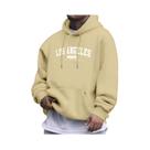 Camiseta Masculina De Manga Longa Com Capuz E Cordão, Estampa De Algodão, Casual, Outono Inverno,