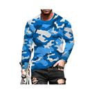 Camiseta Masculina De Manga Longa Em Camuflagem 3D Para Caça Ao Ar Livre E Fitness
