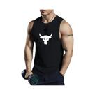 Camiseta Masculina De Secagem Rápida E Respirável Com Estampa De Cabeça De Touro Para Treino De