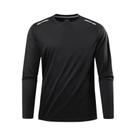 Camiseta Masculina De Secagem Rápida E Respirável Para Caminhada, Manga Longa Com Elasticidade Suave