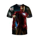 Camiseta Masculina De Verão Com Estampa 3D Dos Heróis Da Marvel Thor E Homem De Ferro, Camiseta