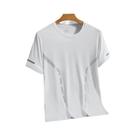 Camiseta Masculina De Verão Para Corrida Em Seda Gelada, Secagem Rápida, Estampa Refletiva,