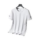 Camiseta Masculina De Verão Para Corrida, Seda Gelada, Secagem Rápida, Estampa Reflexiva,
