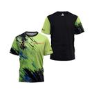 Camiseta Masculina De Verão, Secagem Rápida, Manga Curta, Tênis De Mesa, Estampa Floral, Tênis,