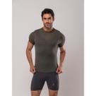 Camiseta Masculina Dry Fit Academia Poliamida Gym Patra Cor:Mescla EscuroTamanho:P Camiseta Masculina Dry Fit Academia Poliamida Gym Patra Cor:Mescla EscuroTamanho:P