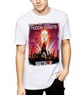 Camiseta Masculina e feminina cantor Robbie Willians Show John Paul Ringo George e Robbie