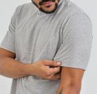 Camiseta Masculina em Algodão na cor Cinza Claro