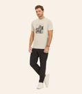 Camiseta Masculina em Meia Malha Diametro Bege