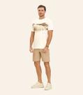 Camiseta Masculina em Meia Malha Diametro Bege