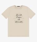Camiseta Masculina em Meia Malha Diametro Bege
