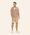 Camiseta Masculina em Meia Malha Diametro Marrom