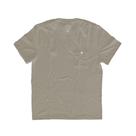 Camiseta masculina em tecido flame, lisa, cor argila, com bolso, marca basic +, tamanho g