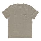 Camiseta masculina em tecido flame, lisa, cor argila, com bolso, marca basic +, tamanho p
