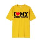Camiseta Masculina Engraçada Com Citação 'Eu Amo Meu Namorado', Camiseta Feminina Com Citação 'Eu