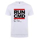 Camiseta Masculina Engraçada Run Cmd Programmer, Verão 2023, Manga Curta, Algodão, Presente De Camiseta Masculina Engraçada Run Cmd Programmer, Verão 2023, Manga Curta, Algodão, Presente De