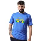 Camiseta Masculina Estampa Tema Brasil Faixa Algodão