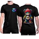Camiseta Masculina Estampa Urso Make Cores FC16 Personalizado Camisa Algodao Premium Basica e Leve