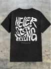 Camiseta Masculina Estampada Academia Casual Algodão Never