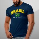 Camiseta Masculina Estampada Brasil Rio De Janeiro 100% Algodao Premium