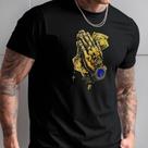 Camiseta Masculina Estampada Casual Algodão Confortável
