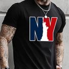 Camiseta Masculina Estampada Casual Algodão New York