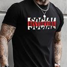 Camiseta Masculina Estampada Casual Algodão Social
