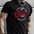 Camiseta Masculina Estampada Casual Algodão Sumer Califórnia