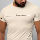 Camiseta Masculina Estampada Coragem 100% Algodão Premium
