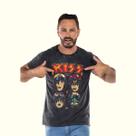 Camiseta Masculina Estampada Kiss Motorcycle Band