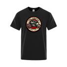 Camiseta Masculina Estampada Rockabilly Biker Full Throttle Manga Curta Solta De Algodão Moda Verão