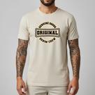 Camiseta Masculina Genuine Goods Design Retrô Urban Algodão Estilo Americano Slim Fit Casual Manga Curta Estampa Circular Vintage Camiseta Masculina Genuine Goods Design Retrô Urban Algodão Estilo Americano Slim Fit Casual Manga Curta Estampa Circular Vintage