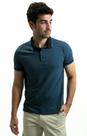 Camiseta Masculina Gola Polo Ixória Azul Piquet Xadrex Mini Luxo